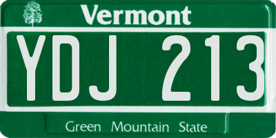 VT license plate YDJ213