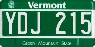 VT license plate YDJ215