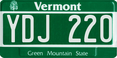 VT license plate YDJ220