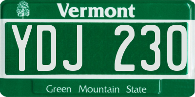 VT license plate YDJ230