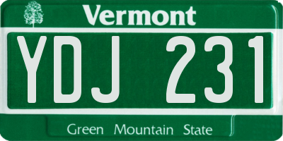VT license plate YDJ231