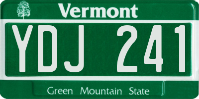VT license plate YDJ241