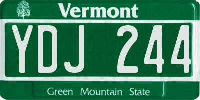 VT license plate YDJ244