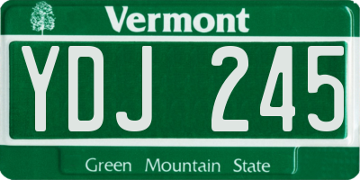 VT license plate YDJ245