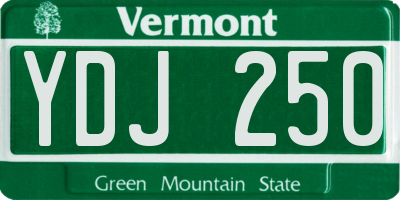 VT license plate YDJ250