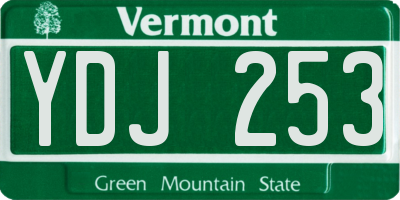 VT license plate YDJ253