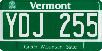 VT license plate YDJ255