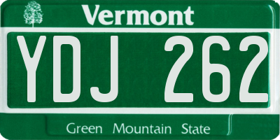 VT license plate YDJ262