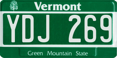 VT license plate YDJ269