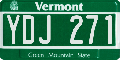 VT license plate YDJ271