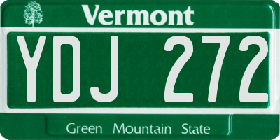 VT license plate YDJ272