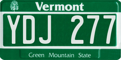 VT license plate YDJ277