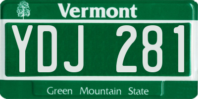 VT license plate YDJ281