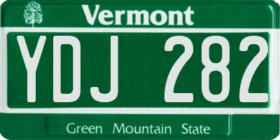 VT license plate YDJ282