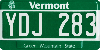 VT license plate YDJ283