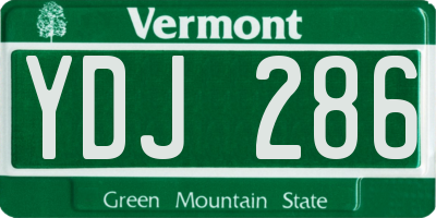VT license plate YDJ286