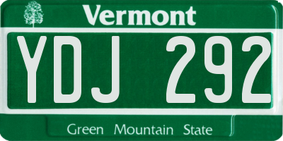 VT license plate YDJ292