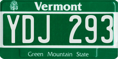 VT license plate YDJ293