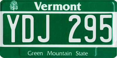 VT license plate YDJ295
