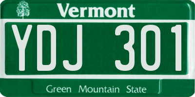 VT license plate YDJ301