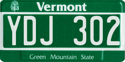 VT license plate YDJ302