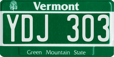 VT license plate YDJ303
