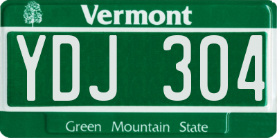 VT license plate YDJ304