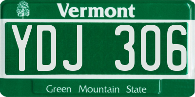 VT license plate YDJ306