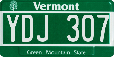 VT license plate YDJ307