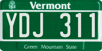 VT license plate YDJ311