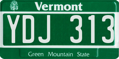 VT license plate YDJ313