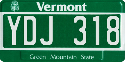 VT license plate YDJ318
