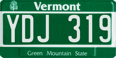 VT license plate YDJ319
