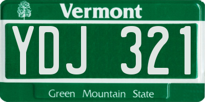 VT license plate YDJ321