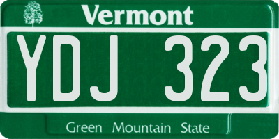 VT license plate YDJ323