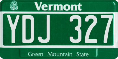 VT license plate YDJ327
