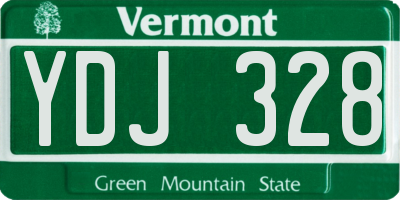 VT license plate YDJ328