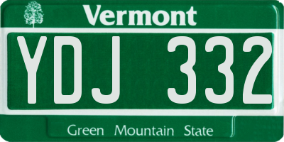VT license plate YDJ332