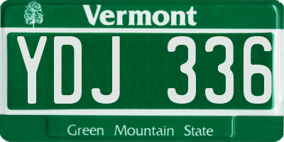 VT license plate YDJ336