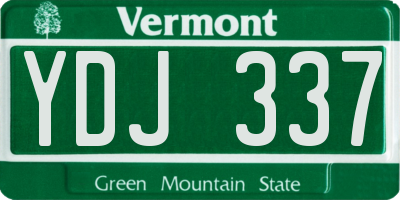 VT license plate YDJ337