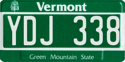 VT license plate YDJ338