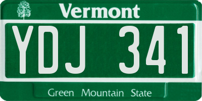 VT license plate YDJ341