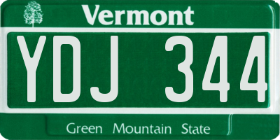 VT license plate YDJ344