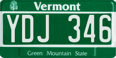 VT license plate YDJ346