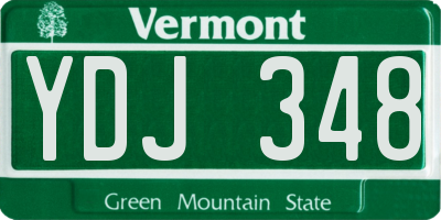 VT license plate YDJ348