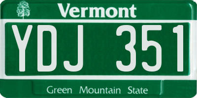 VT license plate YDJ351