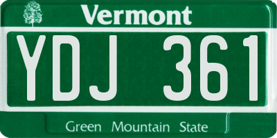 VT license plate YDJ361