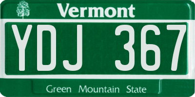 VT license plate YDJ367