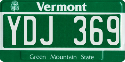 VT license plate YDJ369