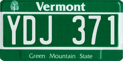 VT license plate YDJ371